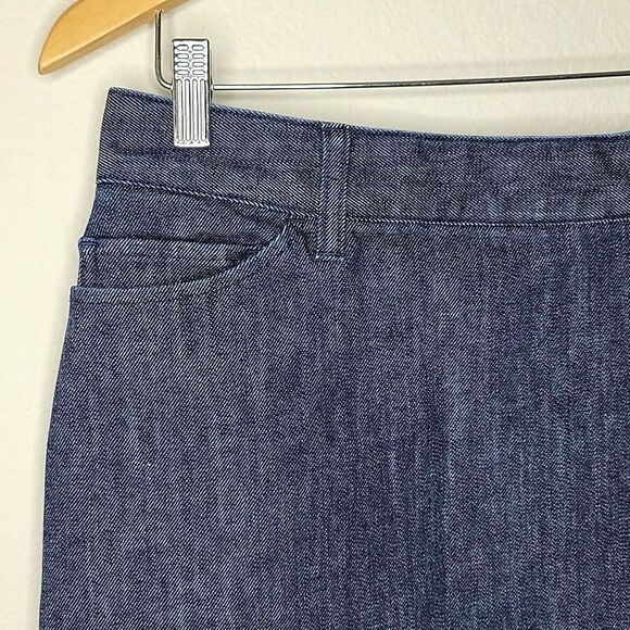 BANANA REPUBLIC Blue Denim Casual Dark Wash A-line Jeans Mini Skirt size 8 - Picture 3 of 9